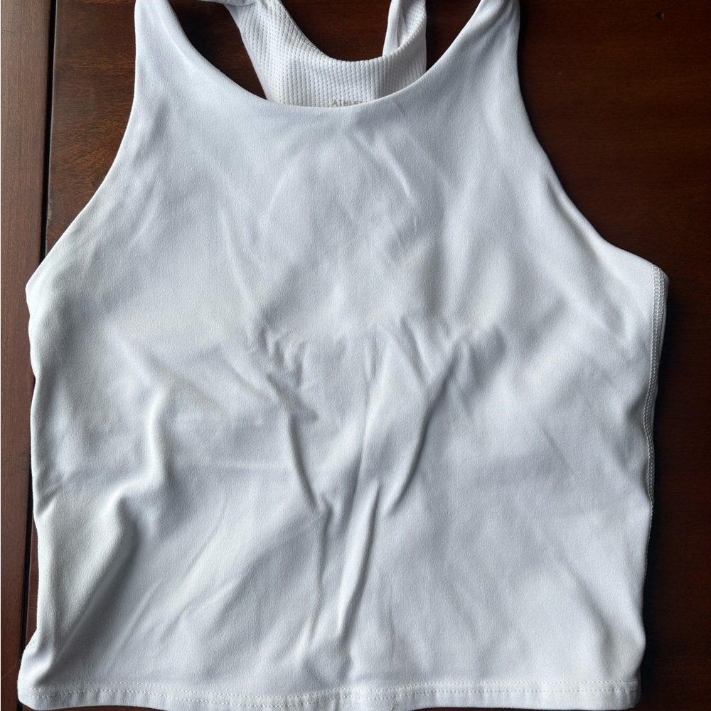 Athleta White Racerback Tank